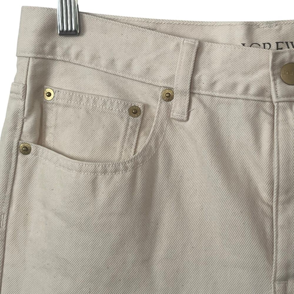J. Crew Kickout Jeans Size 27 '84 Relaxed Ecru Wash 100% Cotton Raw Hem CH686 - Picture 6 of 16
